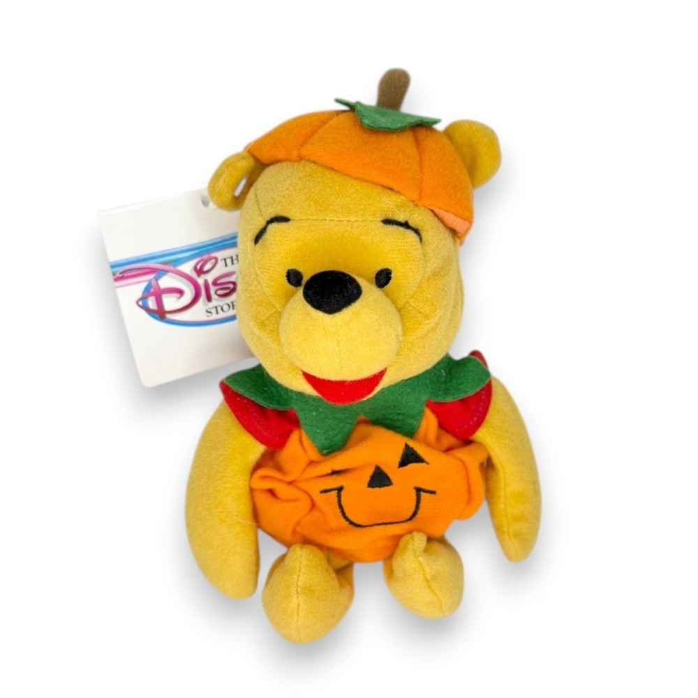 Pumpkin Winnie the Pooh | Halloween Pumpkin | Vintage Disney Store Bean Bag